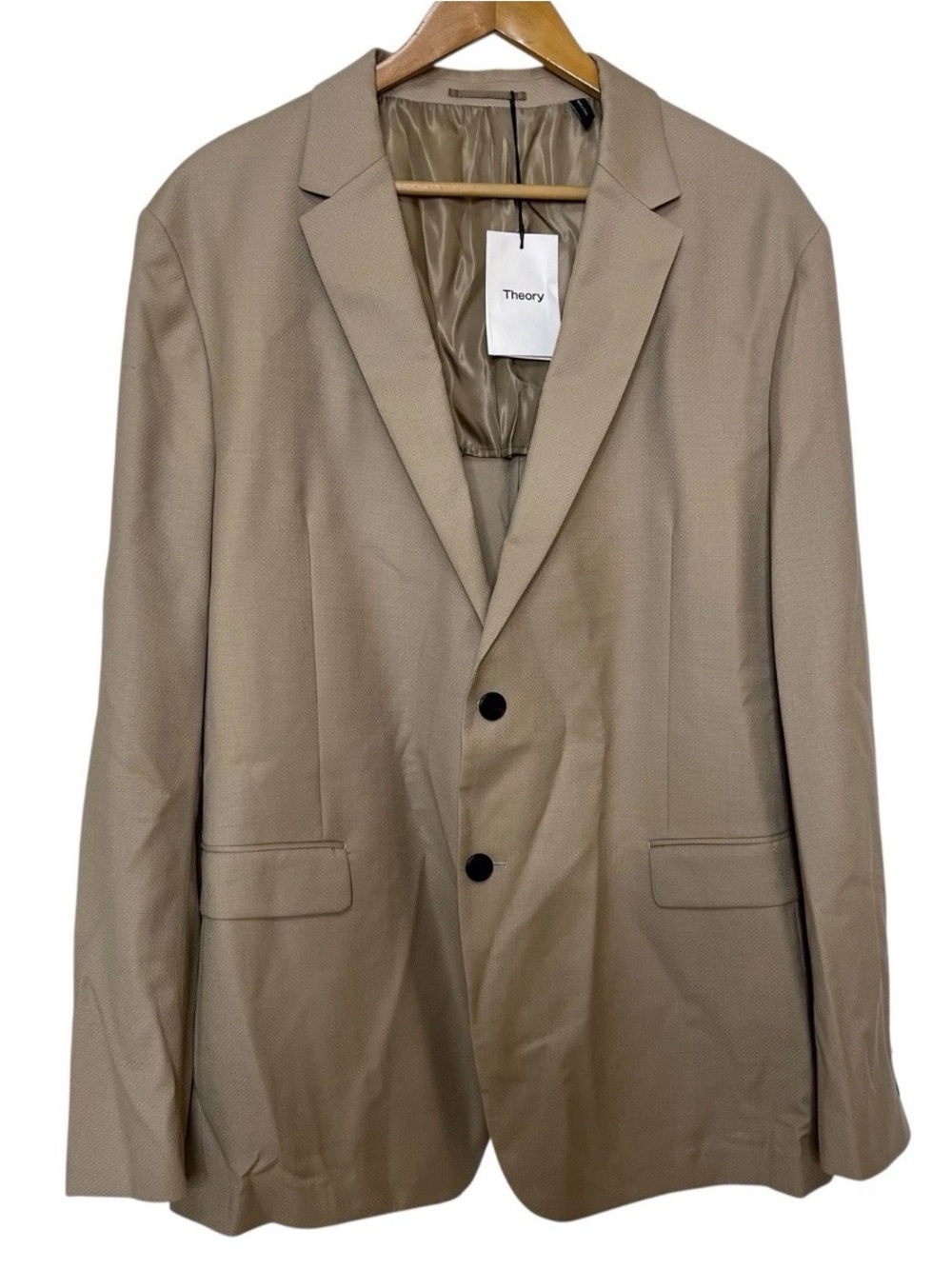 Theory Clinton wool textured weave two button blazer